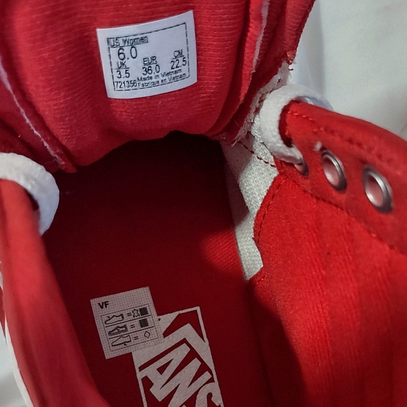 Van's Filmore Hi Top Tango Red Platforms  size 6 - Picture 6 of 8